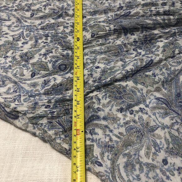Anthropologie Pilcro Sidney Batwing Blouse XL Blue Paisley Peasant Boho Flowy - Picture 11 of 15